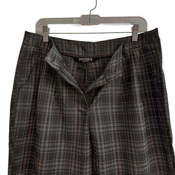 NWT Disturbia Lilin Tapered Trousers Pant US 12 Plaid Goth Punk - Picture 5 of 7